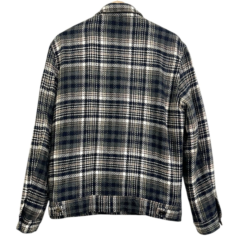 Zara Check Print Plaid Snap Button Front Jacket N… - image 4